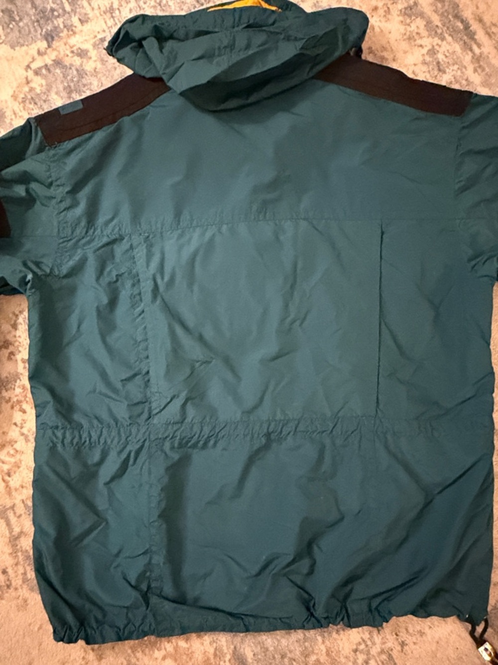 Vintage CB Sports Anorak Jacket XXXL Green Black Pullover Hooded - Picture 12 of 12